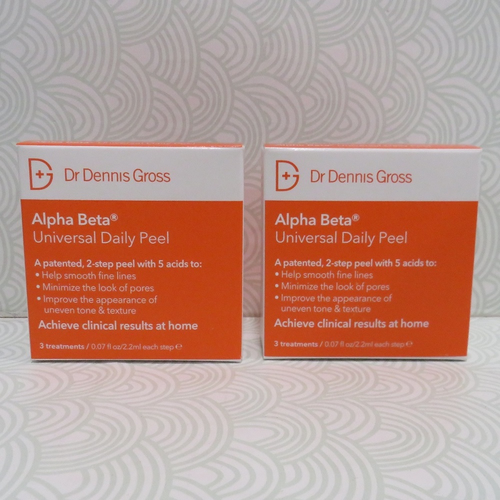 DR DENNIS GROSS💥ALPHA BETA UNIVERSAL DAILY PEEL 3 TREATMENTS - LOT OF 2💥